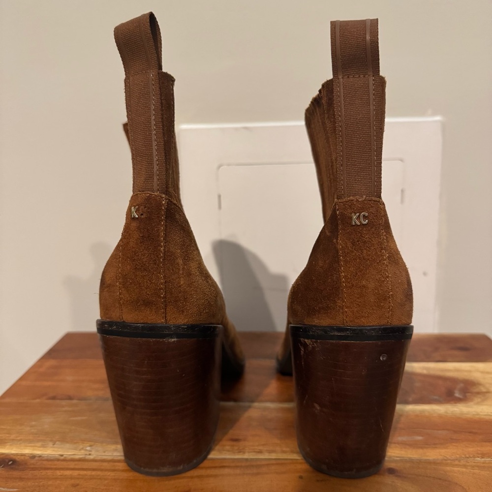 Kenneth Cole Tan Suede Heeled Boots - Picture 4 of 7